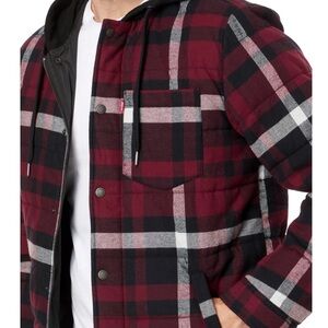 Levi's cotton plaid quilted jacket sz L